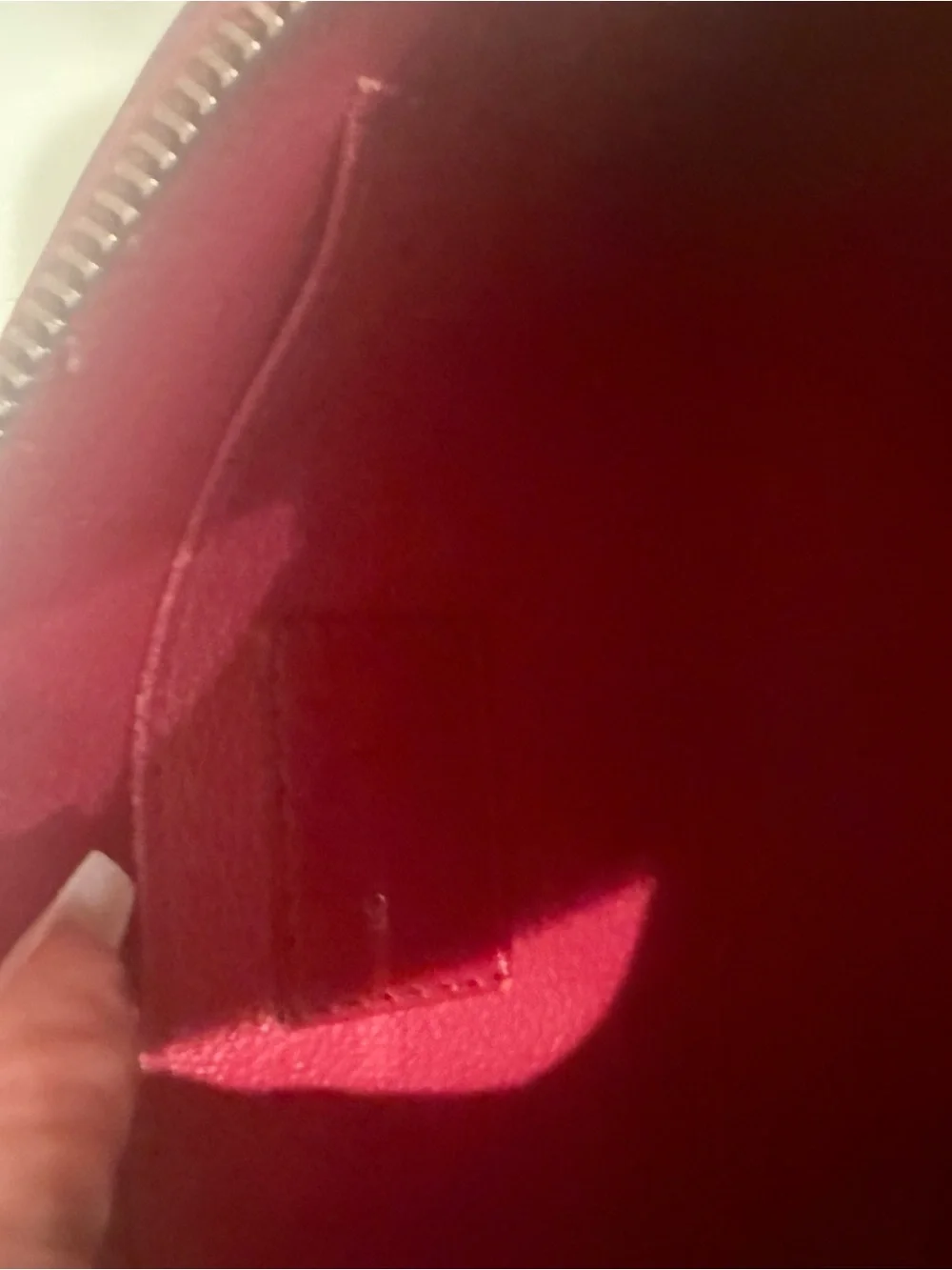 Authentic Louis Vuitton Red Textured Cosmetic Pouch